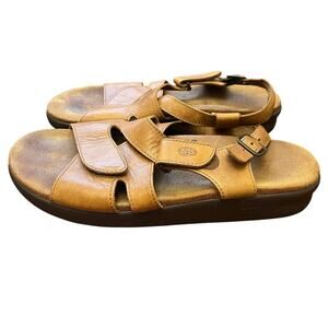 SAS Tripad Comfort Women’s Leather Sandals – Size 11N, Brown, Adjustable Straps